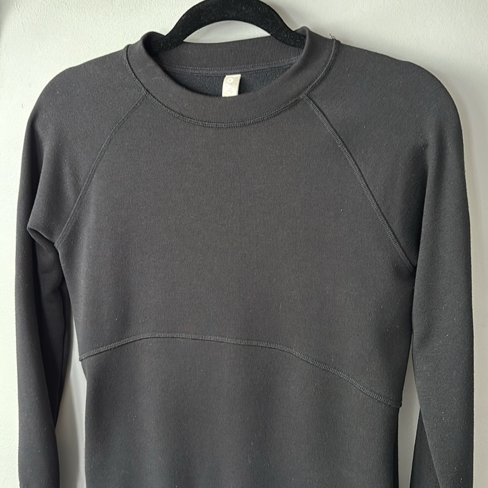 Athleta Bounce Black Long Sleeve Sweatshirt Dress with Pickets size XXS - Picture 4 of 8